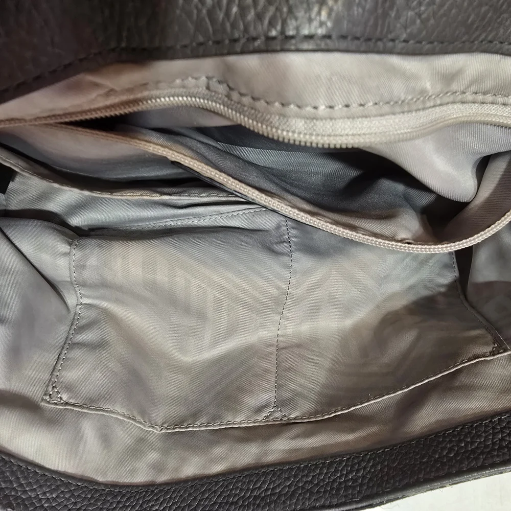 Rebecca Minkoff Medium Keith Grey Leather & Suede Messenger Satchel